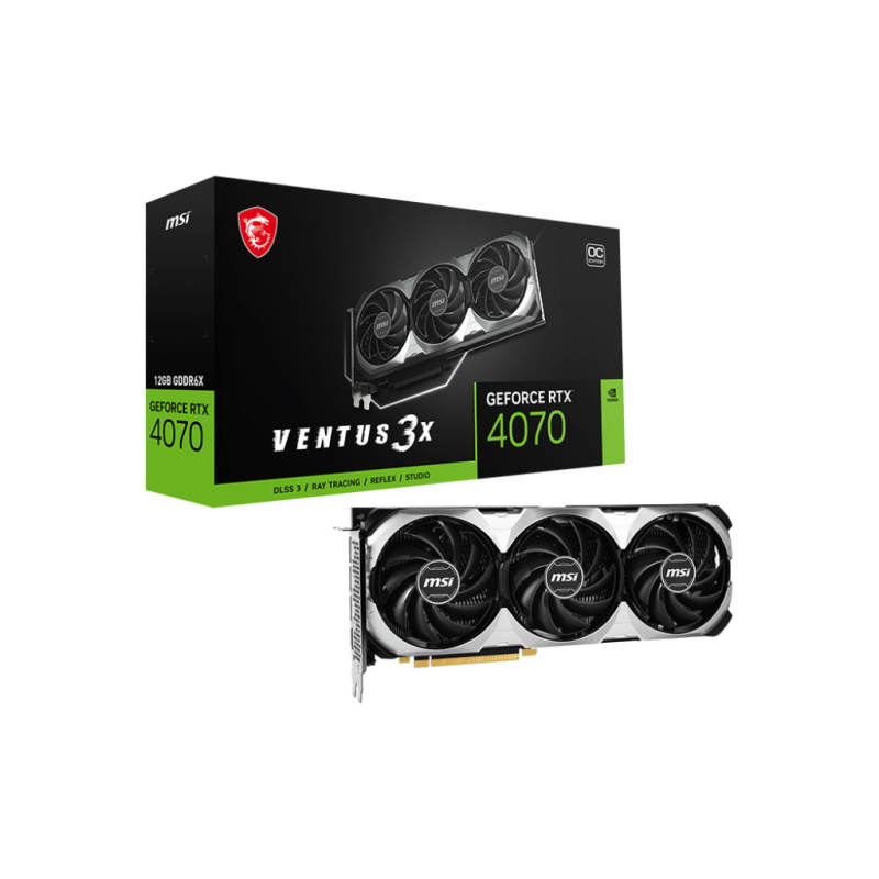 MSI VENTUS GEFORCE RTX 4070 3X 12G OC carte graphique NVIDIA 12 Go GDDR6X