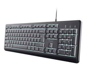 Trust Primo Beleuchtete clavier maison/bureau USB AZERTY Français Noir