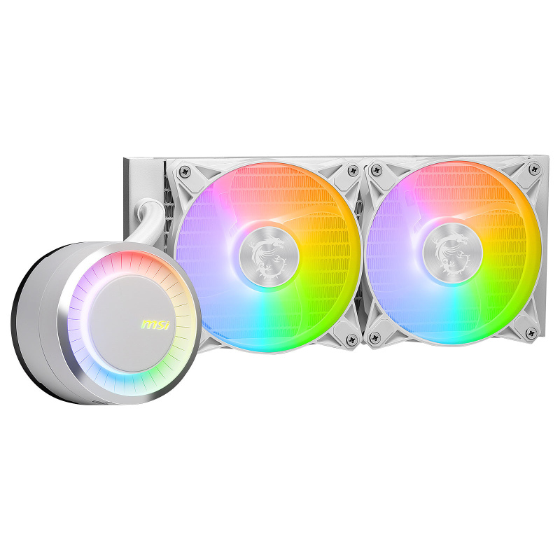 MSI MAG CORELIQUID E240 WHITE système de refroidissement d’ordinateur Carte-mère, Processeur Kit de refroidissement du liquide 12 cm Blanc