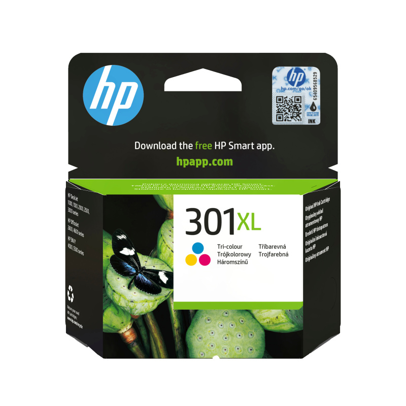 HP 301XL cartouche d'encre trois couleurs grande capacité authentique