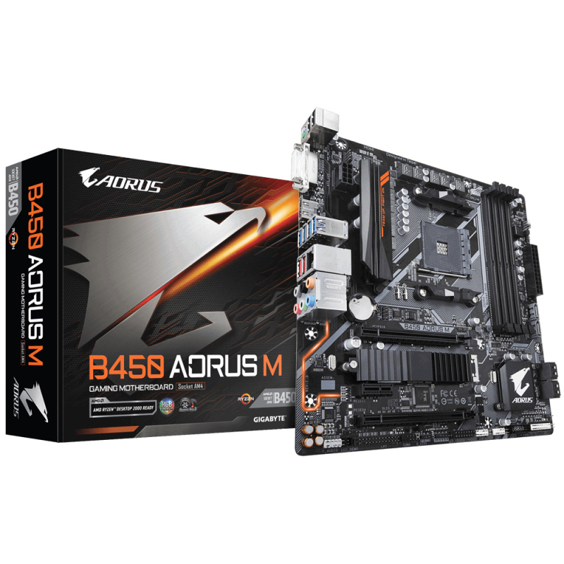 GIGABYTE B450 AORUS M (rev. 1.0) AMD B450 Emplacement AM4 micro ATX