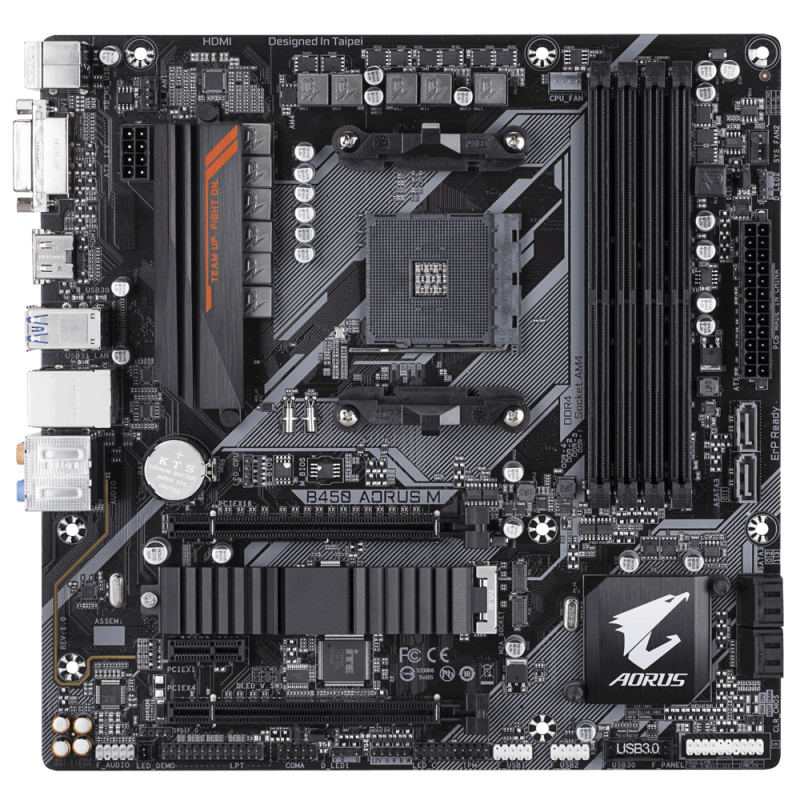 GIGABYTE B450 AORUS M (rev. 1.0) AMD B450 Emplacement AM4 micro ATX