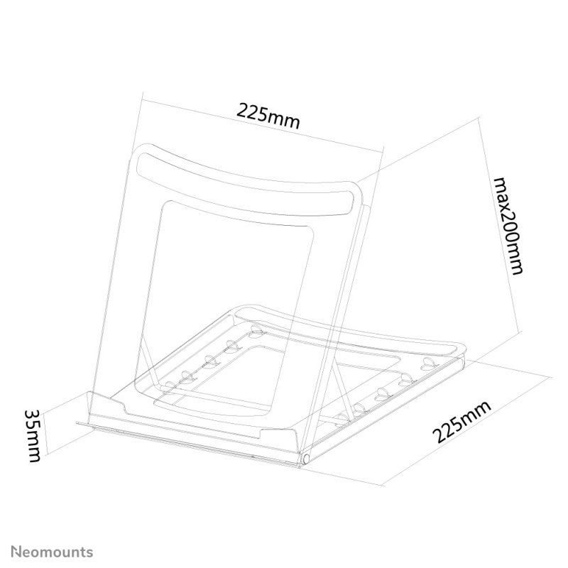 Neomounts NSLS075BLACK Support pour ordinateur portable 10-16" - pliable - compact - universel