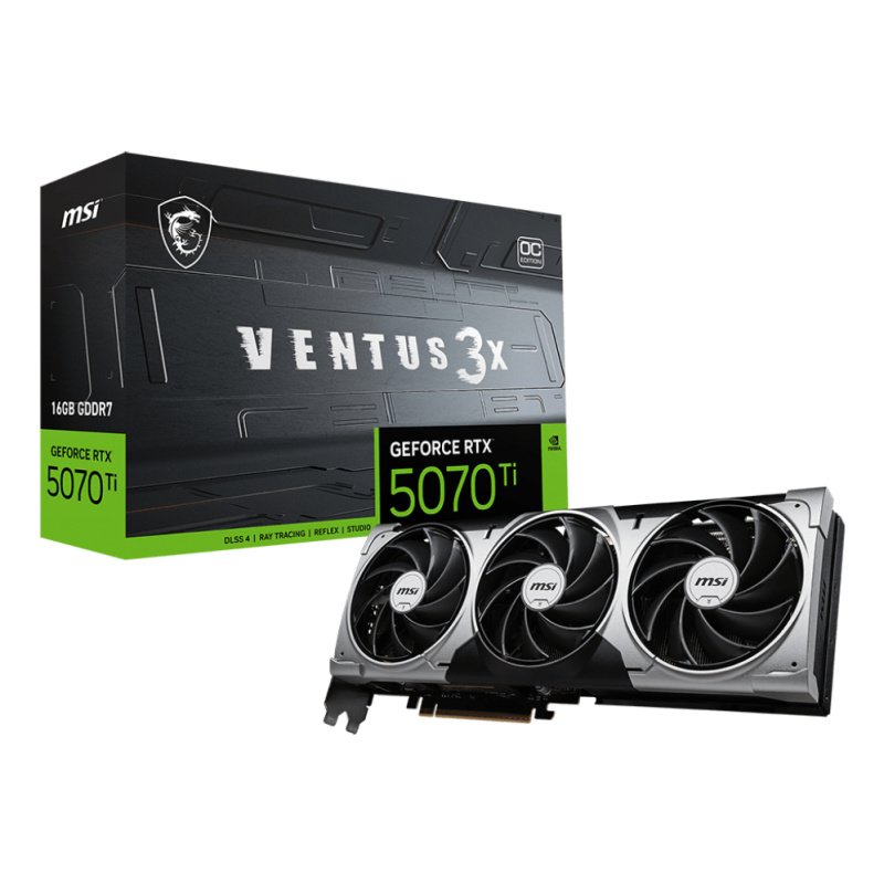 MSI GeForce RTX 5070 Ti 16G VENTUS 3X OC NVIDIA 16 Go GDDR7