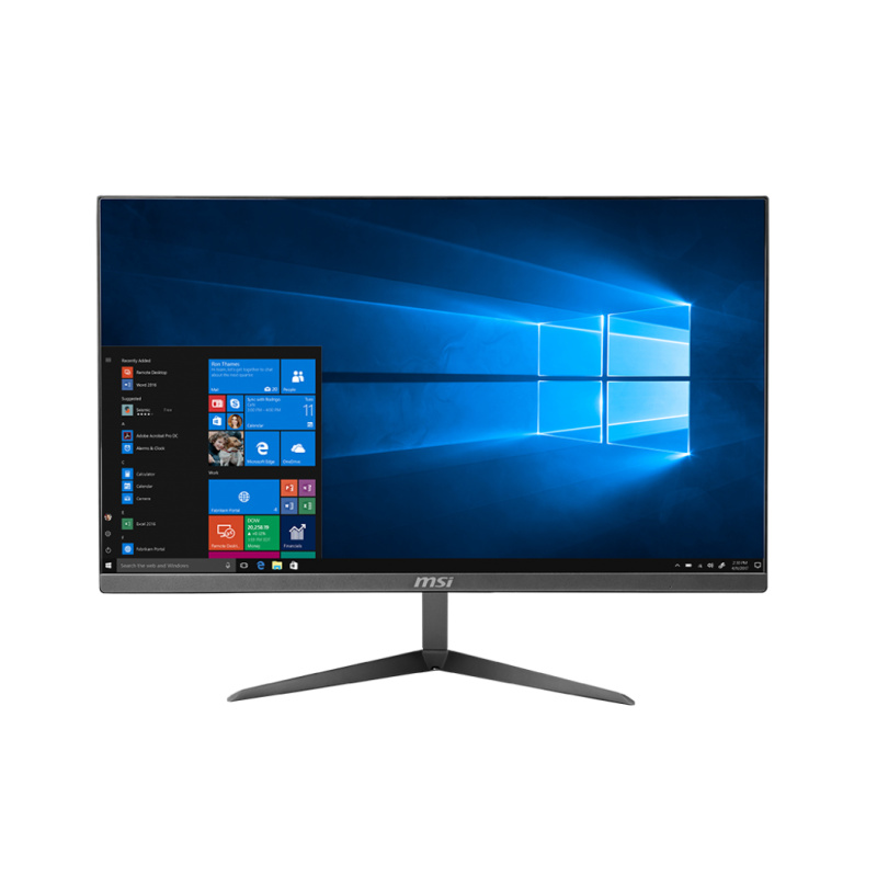 MSI Pro 24X 10M-014EU Intel® Core™ i3 i3-10110U 60,5 cm (23.8") 1920 x 1080 pixels PC All-in-One 8 Go DDR4-SDRAM 512 Go SSD Windows 10 Home Wi-Fi 5 (802.11ac) Noir