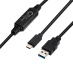 Microconnect USB3.1CA5AMP câble USB USB 3.2 Gen 1 (3.1 Gen 1) 5 m USB C USB A Noir