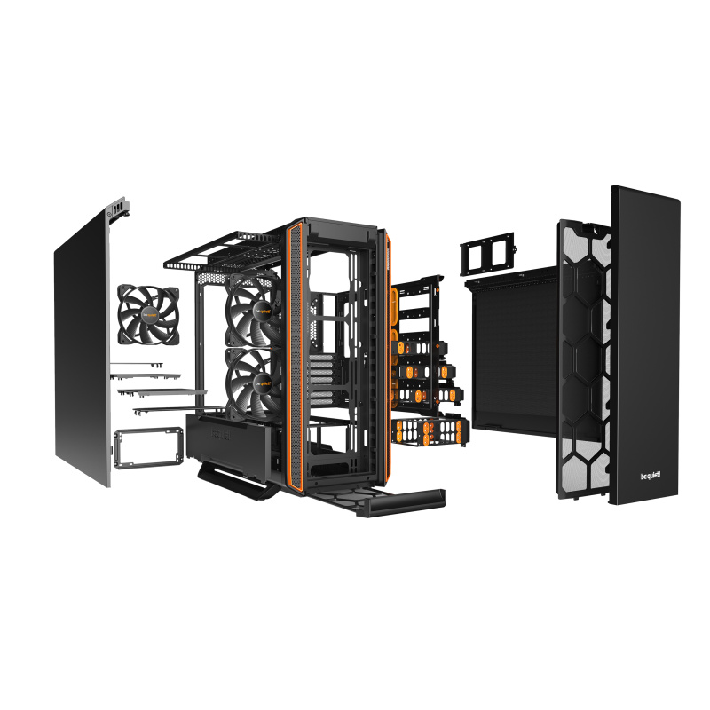 be quiet! Silent Base 801 Midi Tower Noir, Orange