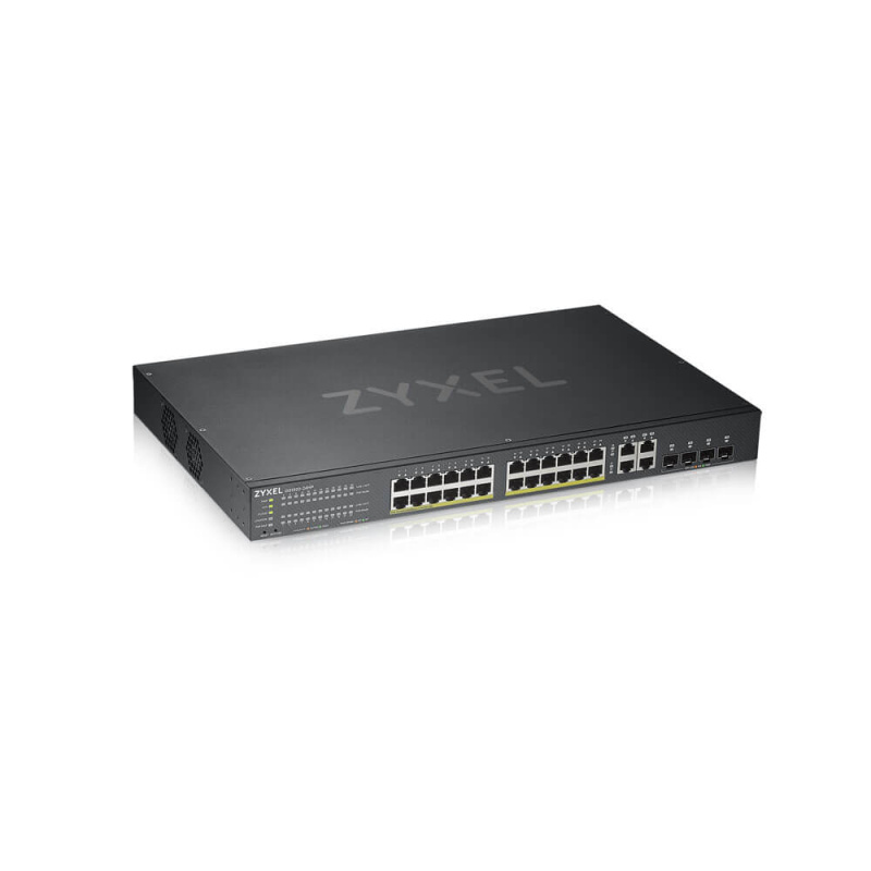 Zyxel GS1920-24HPV2 Géré Gigabit Ethernet (10/100/1000) Connexion Ethernet, supportant l'alimentation via ce port (PoE) Noir