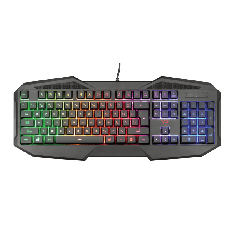 Trust GXT 1180RW clavier Souris incluse Gaming USB Français Noir