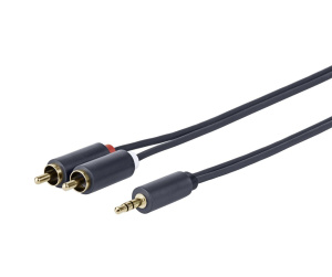 Vivolink PROMJRCA15 câble audio 15 m 3,5mm 2 x RCA Noir