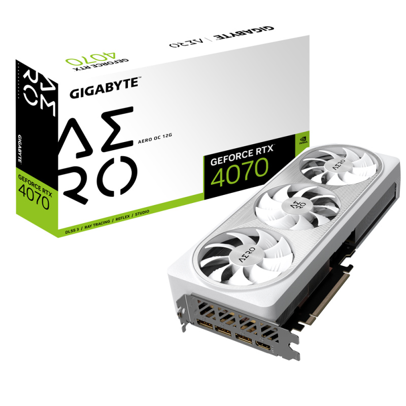 GIGABYTE AERO GV-N4070AERO OC-12GD carte graphique NVIDIA GeForce RTX 4070 12 Go GDDR6X