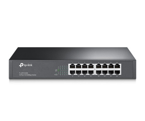 TP-Link TL-SF1016DS commutateur réseau Non-géré Fast Ethernet (10/100) 1U Noir