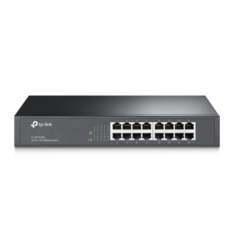 TP-Link TL-SF1016DS commutateur réseau Non-géré Fast Ethernet (10/100) 1U Noir