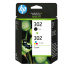 HP Pack de 2 cartouches d'encre noire/3 couleurs authentiques 302