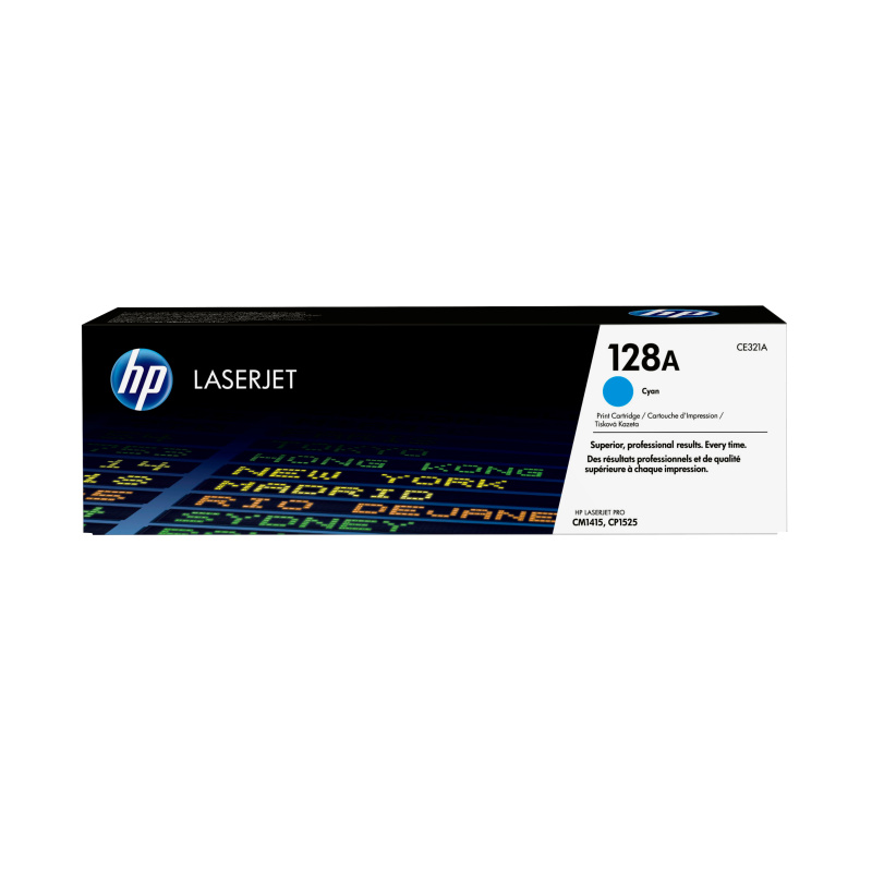HP 128A toner LaserJet cyan authentique