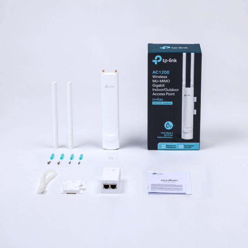 TP-Link Omada EAP225-Outdoor 1200 Mbit/s Blanc Connexion Ethernet, supportant l'alimentation via ce port (PoE)