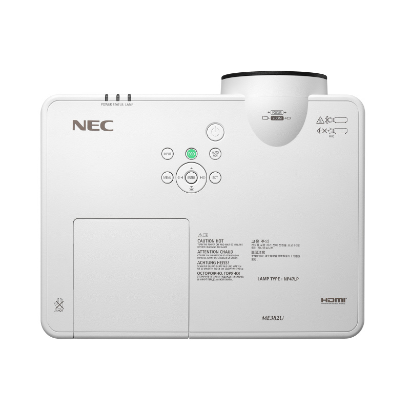 NEC ME382U Projecteur à focale standard 3800 ANSI lumens 3LCD WUXGA (1920x1200) Blanc