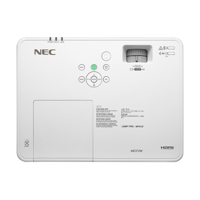 NEC ME372W Projecteur à focale standard 3700 ANSI lumens 3LCD WXGA (1280x800) Blanc