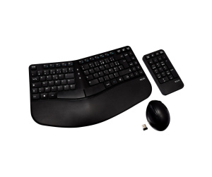 V7 Ensemble pavé numérique, souris et clavier sans fil ergonomiques