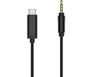 Microconnect USB3.1CAUDIO1 câble de téléphone portable Noir 3,5mm USB C