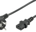 Microconnect PE010430 câble électrique Noir 3 m Prise d'alimentation type E+F Coupleur C13