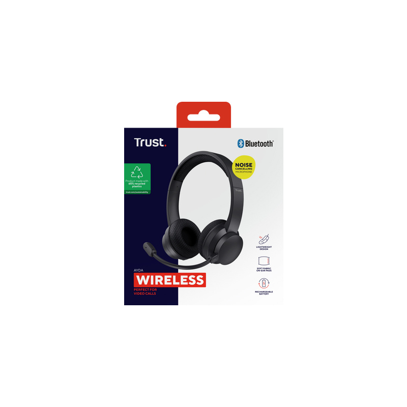Trust Ayda Casque Avec fil &sans fil Arceau Appels/Musique USB Type-C Bluetooth Noir