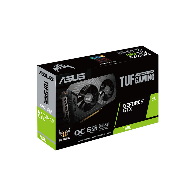 ASUS TUF-GTX1660-O6G-GAMING NVIDIA GeForce GTX 1660 6 Go GDDR5