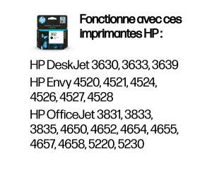 HP 302 Cartouche d’encre noire authentique