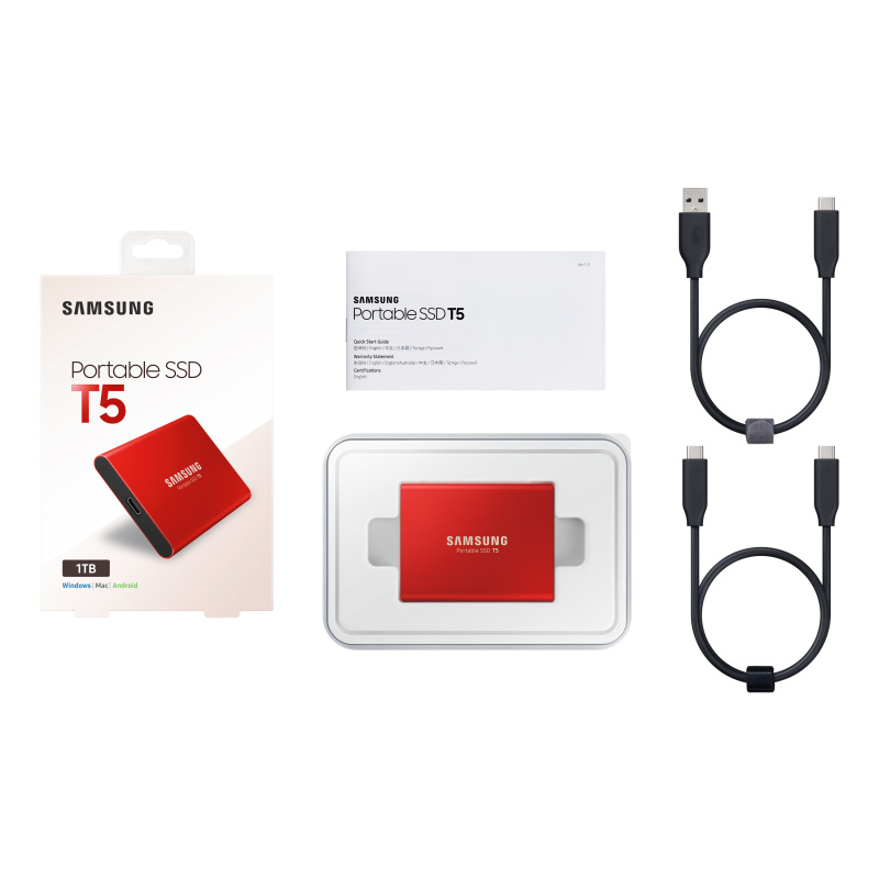 Samsung T5 1 To USB Type-C 3.2 Gen 2 (3.1 Gen 2) Rouge