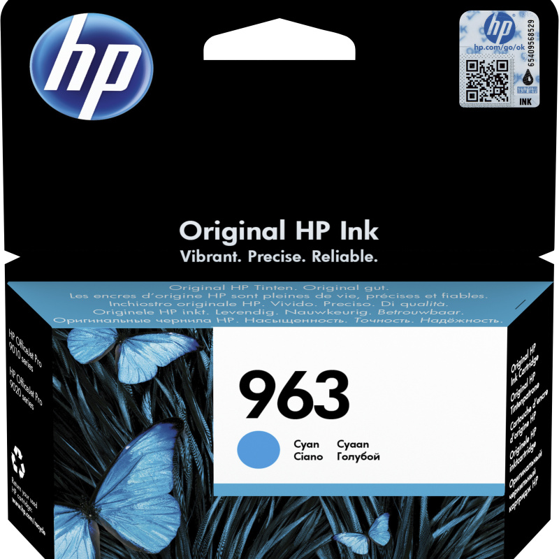 HP 963 Cartouche d'encre cyan authentique