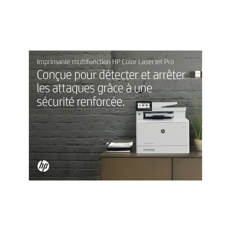 HP Color LaserJet Pro Imprimante multifonction M479dw, Couleur, Imprimante pour Impression, copie, numérisation, e-mail, Impression recto-verso; Numérisation vers e-mail/PDF; Chargeur automatique de documents de 50 feuilles
