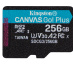 Kingston Technology Canvas Go! Plus Carte microSDXC Canvas Go Plus 170R A2 U3 V30 de 256 Go + ADP