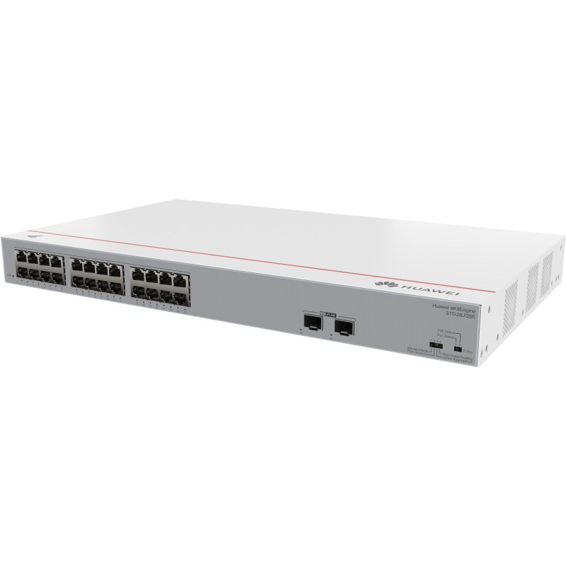 HUAWEI eKit S110 Series S110-24LP2SR Non-géré L2 Gigabit Ethernet (10/100/1000) Connexion Ethernet, supportant l'alimentation via ce port (PoE) 1U Gris