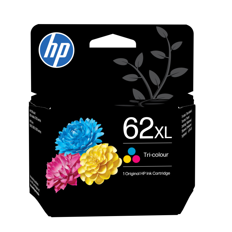 HP 62 cartouche d'encre trois couleurs authentique