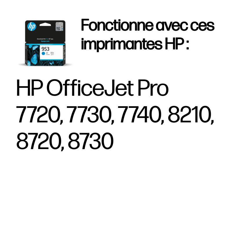 HP 953 Cartouche d’encre cyan authentique