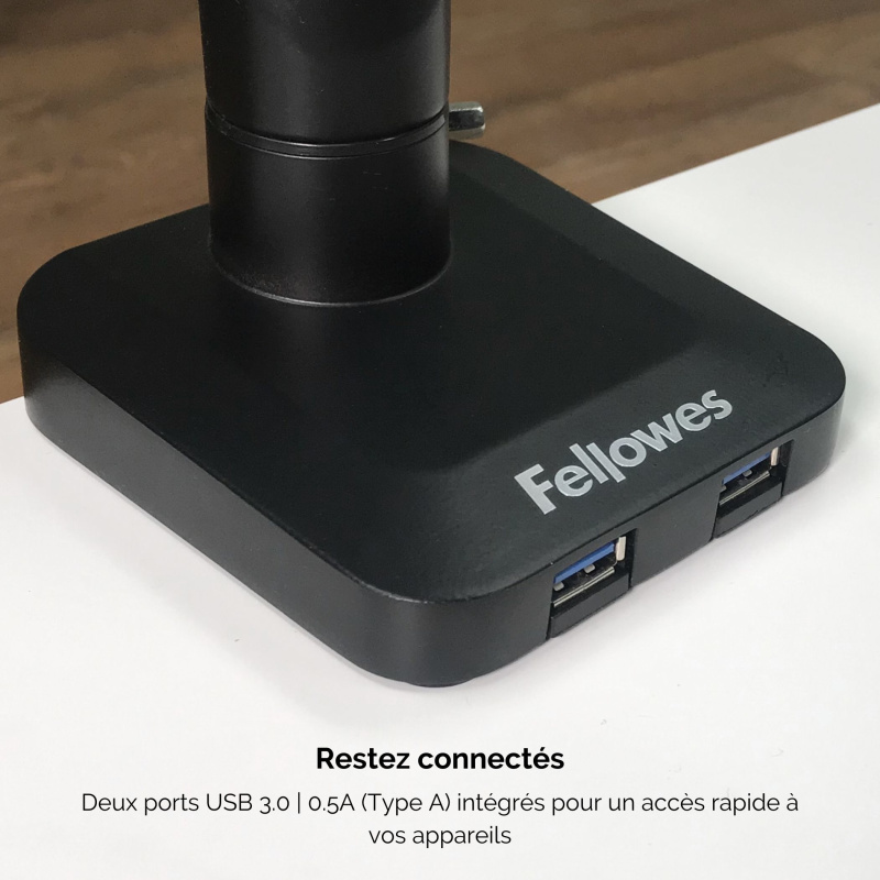 Fellowes Platinum Series Bras porte-écran simple - Noir
