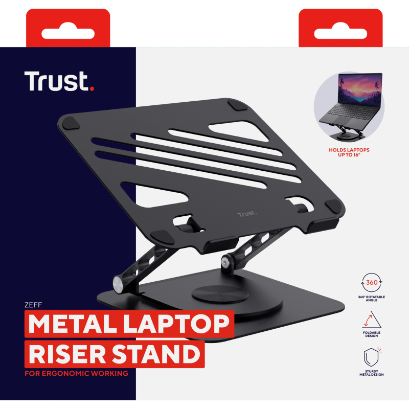 Trust Zeff Supports de Laptop Noir 40,6 cm (16")