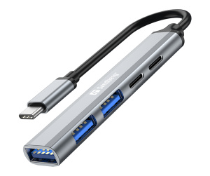 Sandberg 336-50 hub & concentrateur USB Type-C 5000 Mbit/s Gris