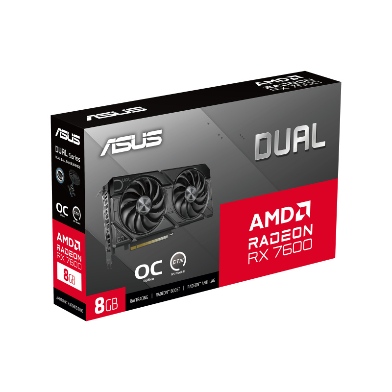 ASUS Dual -RX7600-O8G-EVO AMD Radeon RX 7600 8 Go GDDR6