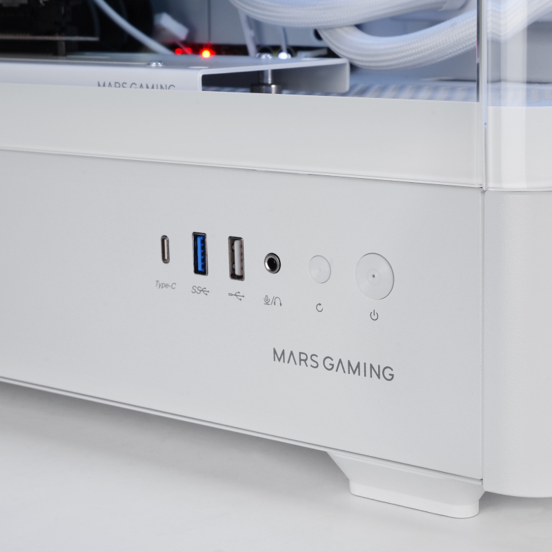 Mars Gaming MCLCDPROW unité centrale Midi Tower Blanc