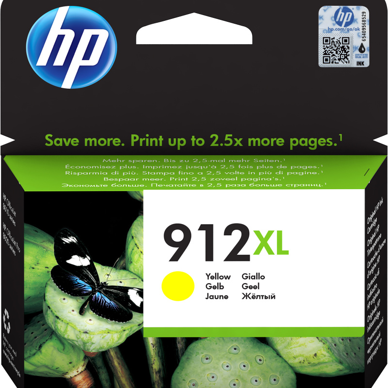 HP 912XL Cartouche d'encre jaune authentique, grande capacité