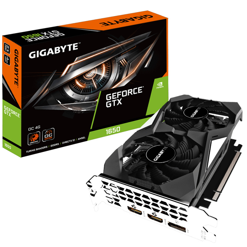GIGABYTE GV-N1650OC-4GD carte graphique NVIDIA GeForce GTX 1650 4 Go GDDR5