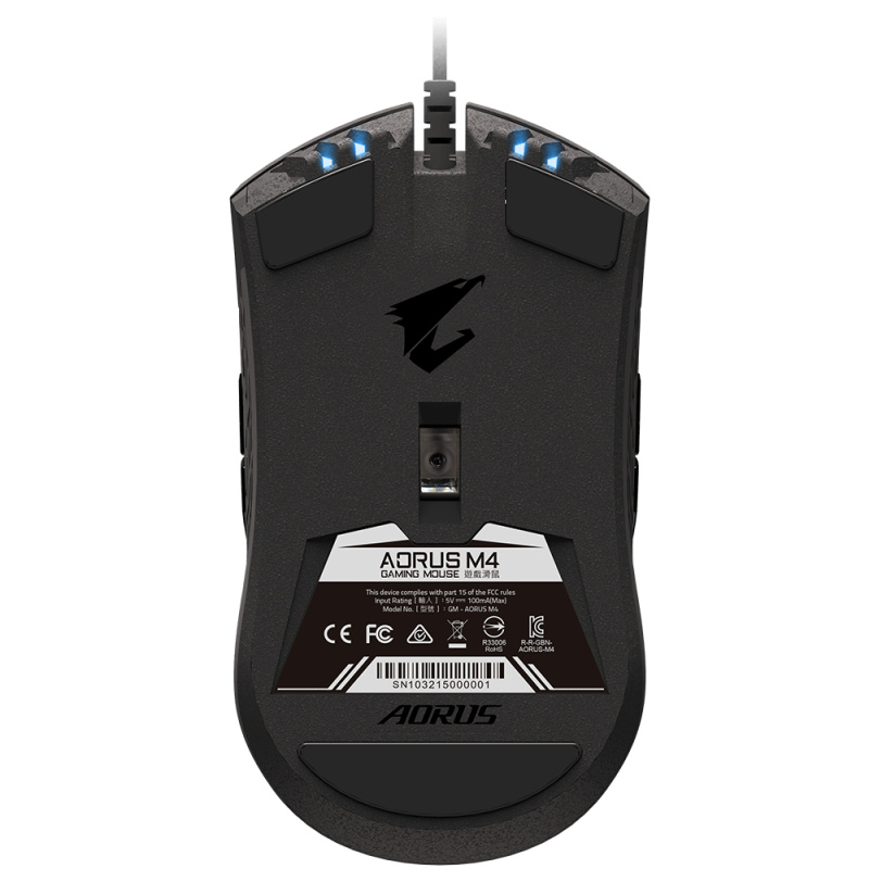 Gigabyte AORUS M4 souris Jouer Ambidextre USB Type-A Optique 6400 DPI
