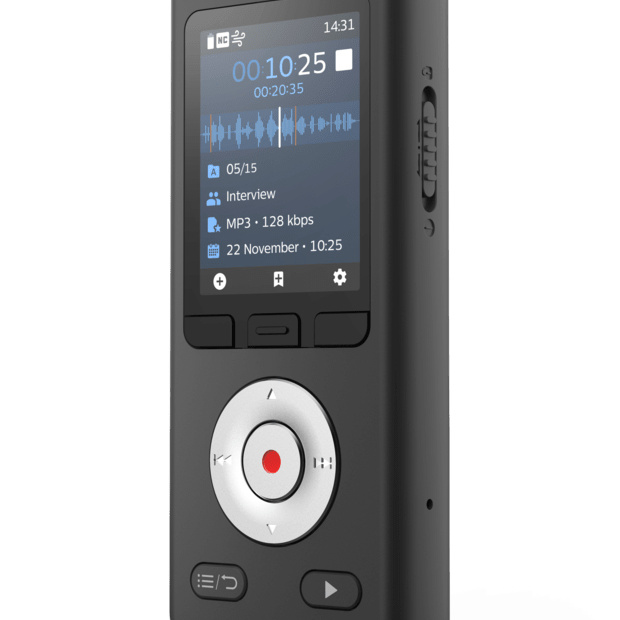 Philips Voice Tracer DVT2810/00 dictaphone Carte flash Noir, Chrome