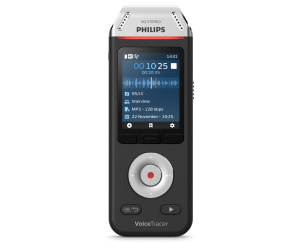Philips Voice Tracer DVT2810/00 dictaphone Carte flash Noir, Chrome