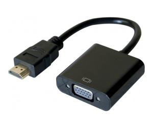 Hypertec 051221-HY câble vidéo et adaptateur 0,13 m HDMI Type A (Standard) VGA (D-Sub) Noir