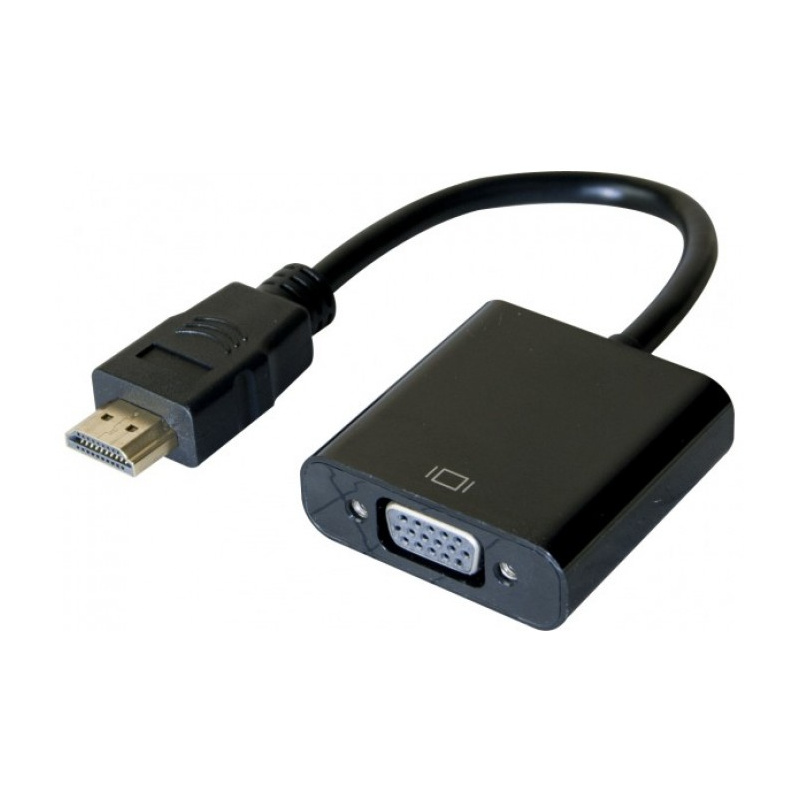 Hypertec 051221-HY câble vidéo et adaptateur 0,13 m HDMI Type A (Standard) VGA (D-Sub) Noir