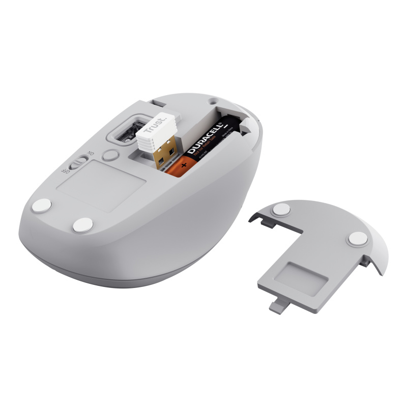 Trust Yvi+ souris Universel Ambidextre RF sans fil + Bluetooth Optique 1600 DPI
