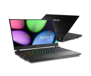 GIGABYTE AERO 15 OLED XA-7FR5130SP Intel® Core™ i7 i7-9750H Ordinateur portable 39,6 cm (15.6") 4K Ultra HD 16 Go DDR4-SDRAM 512 Go SSD NVIDIA® GeForce RTX™ 2070 Max-Q Wi-Fi 6 (802.11ax) Windows 10 Pro Noir