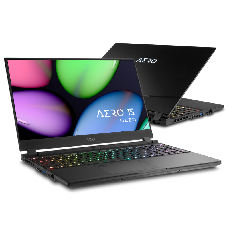 GIGABYTE AERO 15 OLED XA-7FR5130SP Intel® Core™ i7 i7-9750H Ordinateur portable 39,6 cm (15.6") 4K Ultra HD 16 Go DDR4-SDRAM 512 Go SSD NVIDIA® GeForce RTX™ 2070 Max-Q Wi-Fi 6 (802.11ax) Windows 10 Pro Noir